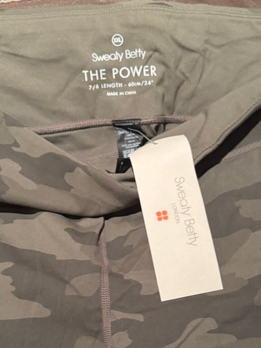 Sweaty Betty The Power 7/8 Leggings in Olive Camo